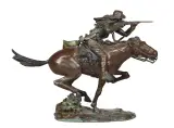 Kenneth Ottinger, When the Red Men Wore Blue Coats, Bronze, cast number 7/16