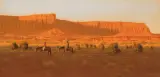 John Jarvis, Red Rock Riders, Gouache