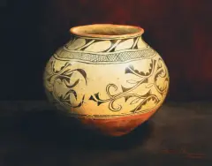 Patricia Dobson, Tesuque Pot & Tesuque Olla, Oil on canvas