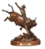 Robert Scriver, To Ride a Bull, Bronze, cast number 12/50