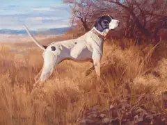 Julie Jeppsen, On Point & Setter Flush, Oil on canvas
