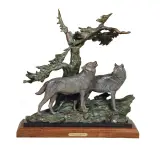 Kent Ullberg, Wolves at Timberline, Bronze, cast number 19/30
