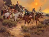Gary Niblett, Rage of the Dog Soldiers, Oil on canvas