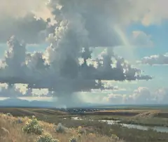 Approaching Kimmerer in Mid September by Michael Stack, Oil on canvas, sold Jun 2020