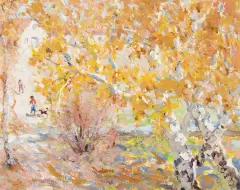 Fremont Ellis, Sycamore at Atrascadero, Acrylic
