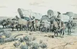 Nick Eggenhofer, Santa Fe Wagons Fording the Cimarron