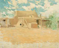 Grace Ravlin, Pueblo Afternoon, Oil on canvas
