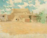 Grace Ravlin, Pueblo Afternoon, Oil on canvas