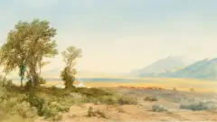 John Henry Hill, Overland Ranch, Ruby Valley, Nevada, Watercolor