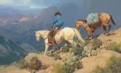 Bill Anton, Packing the Superstitions, Oil on board