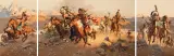 Frank McCarthy, Running Off the Herd (Triptych)