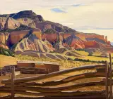 Ernest L. Blumenschein, Rock of Fire-Morning, Ghost Ranch, Oil on canvas