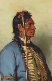 Joseph Henry Sharp, Strikes His Enemy Pretty, Oil on canvas
