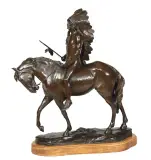 Charles Humphriss, Indian on Horseback, Bronze