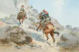 Herman Hansen, Cruising for New Pastures, Watercolor