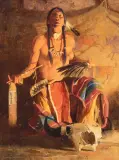 David Mann, Song of the Buffalo, Oil on canvas