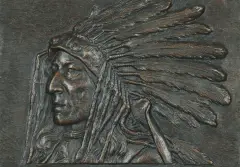 Henry Farny, Indian Chief, Bronze, cast number 4/200