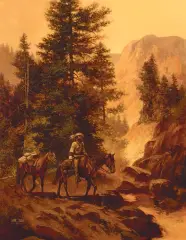 William Maughan, Joseph Walker in the Uintas, Oil on canvas
