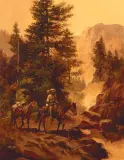 William Maughan, Joseph Walker in the Uintas, Oil on canvas