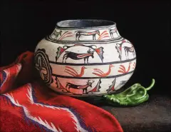 Patricia Dobson, Chile Relleno, Oil on canvas