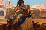 Dennis Ziemienski, The Potter of Castaneda, Oil on canvas