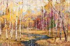 Robert Moore, October Meadow, Oil on canvas
