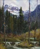 Loren Entz, Beaver Dams Hyalite Canyons, Oil on board