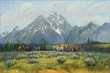 Joe Beeler, The Encounter, Oil on board