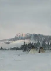 Winter by Michael Coleman, Gouache, sold Apr 2021