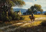 Goin’ Courtin’ by Martin Grelle, Oil on canvas, sold Apr 2021