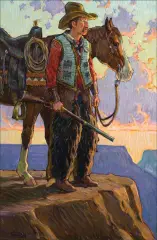 Western Sky by Tim Solliday, Oil on canvas, sold Apr 2021