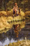 Joseph Velazquez, Hunting Beaver, Oil on canvas