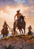 C. Michael, The End of Day, the End of Trail, Oil on board