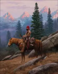 Ken Laager, Le Trois Tetons, Oil on canvas