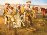 David Powell, Drum Chiefs, Oil on canvas