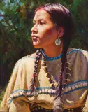 A Daughter of Tradition by Martin Grelle, Oil on canvas, sold Apr 2021