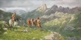 Jim Rey, Mountain Men, Oil on canvas