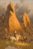 From the Pinnacles They Watched by Frank McCarthy, Oil on canvas, sold Apr 2021