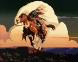 Billy Schenck, Blood on the Horizon, Oil on canvas