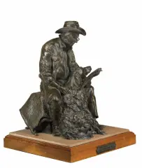Bruce Greene, Somewhere West of Wall Street, Bronze, cast number 28/75