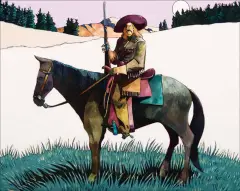 Thom Ross, The Scout Buffalo Bill, Acrylic