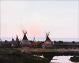 Nicholas Coleman, Dusk at Horse Camp, Oil on canvas