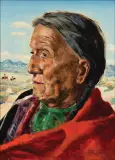 Joseph Fleck, Jim Mirabal (White Eagle), Oil on board