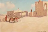 Warren Rollins, Pueblo, Oil on board