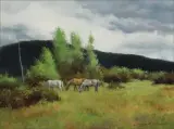 Lanford Monroe, Yampa Valley Spring, Oil on board