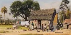 William A. Walker, Low Country Cabin, Oil on board