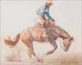 Tom Ryan, You Bet He’ll Buck, Pastel