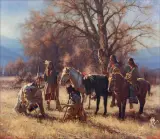 Don Oelze, Wagon Tracks, Oil on canvas