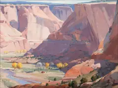 Russell Case, Canyon de Chelly, Oil on board