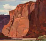 Canyon de Chelly by Edgar Alwin Payne, Oil on board, sold Apr 2021